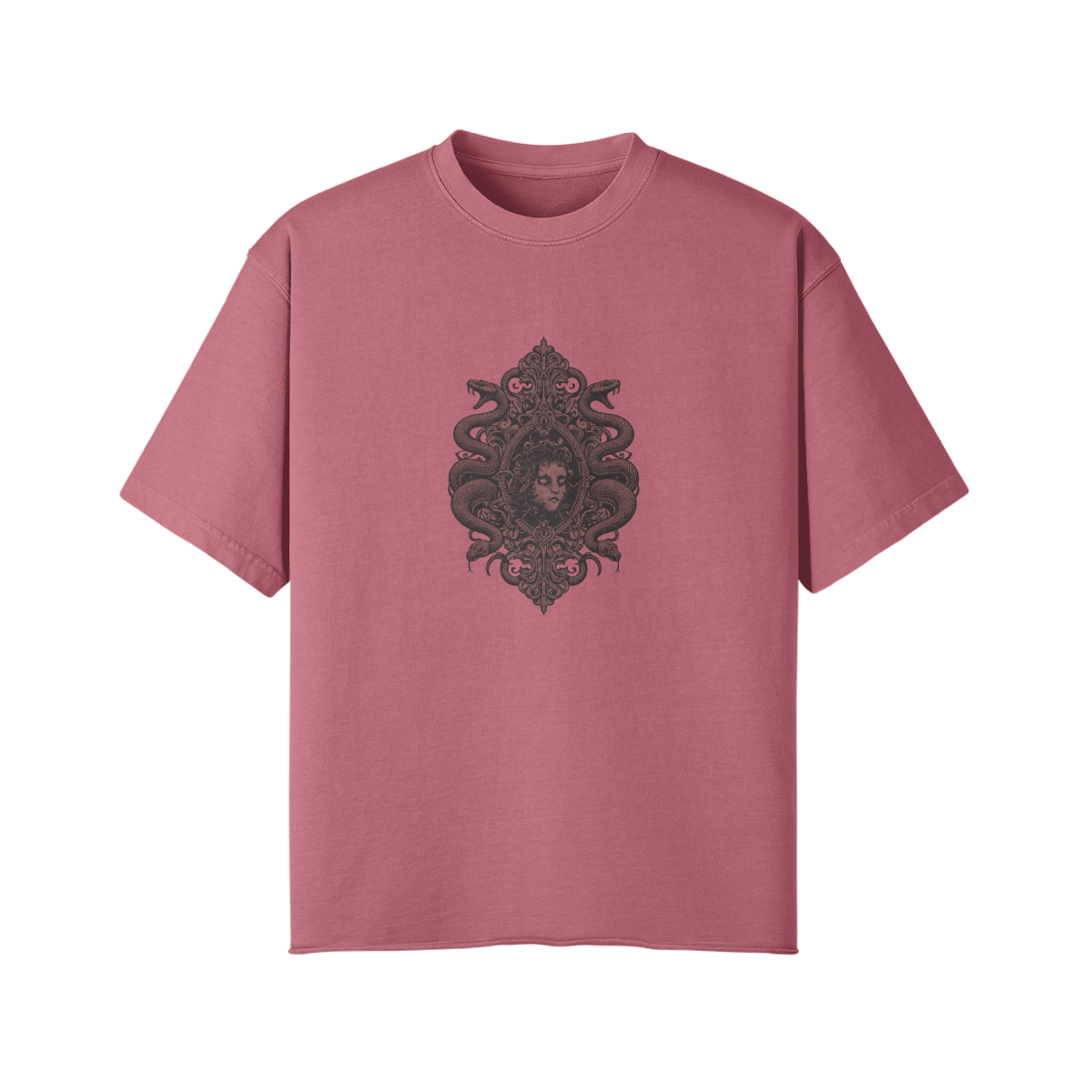 Medusa Red Trimmed Seem Oversized