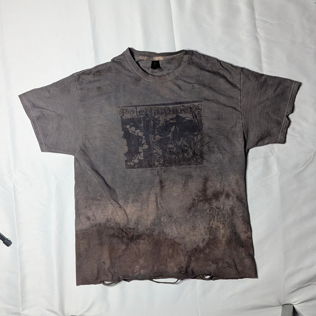 Brown and Gray Fade Skull Tee