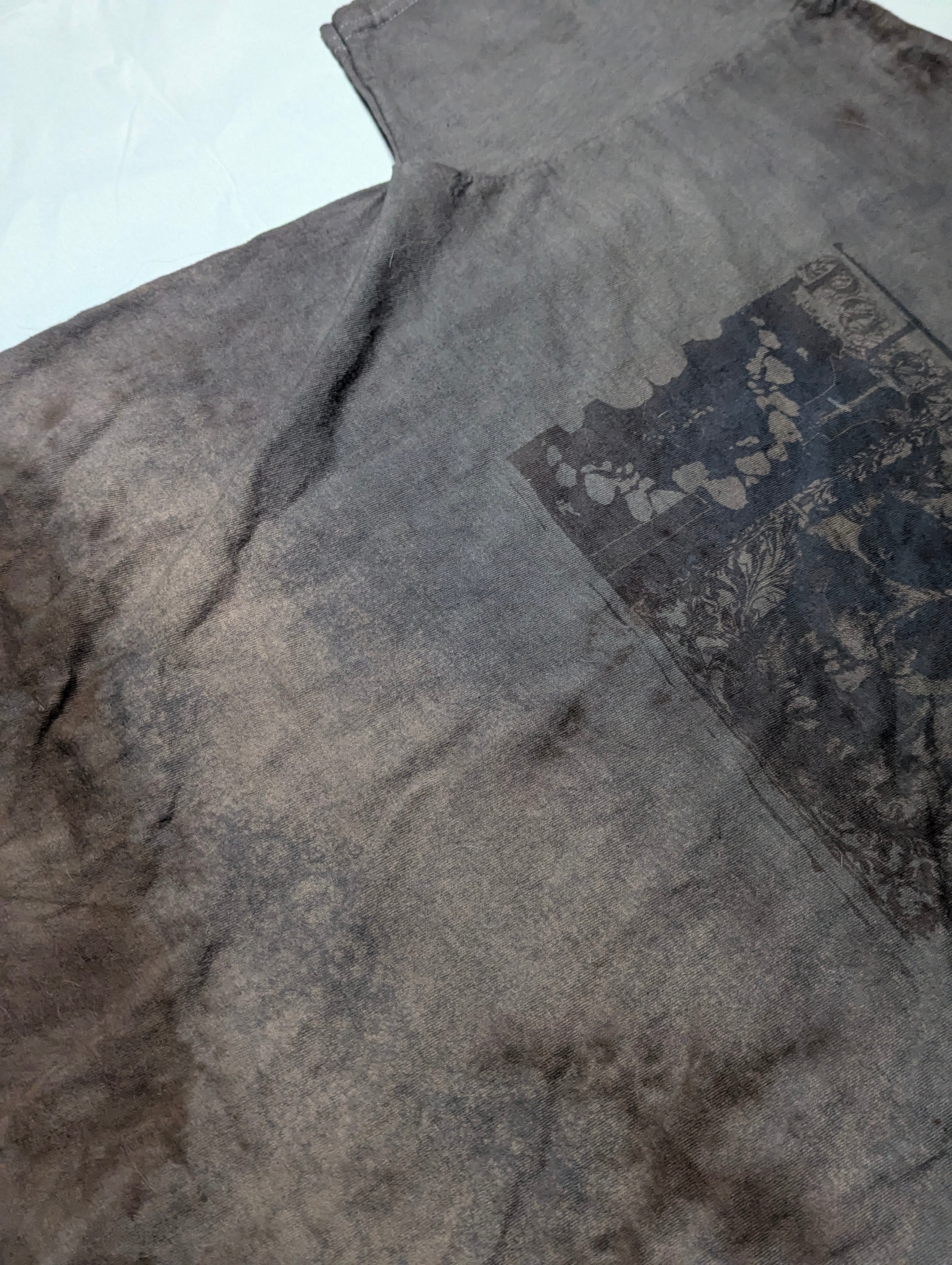 Brown and Gray Fade Skull Tee