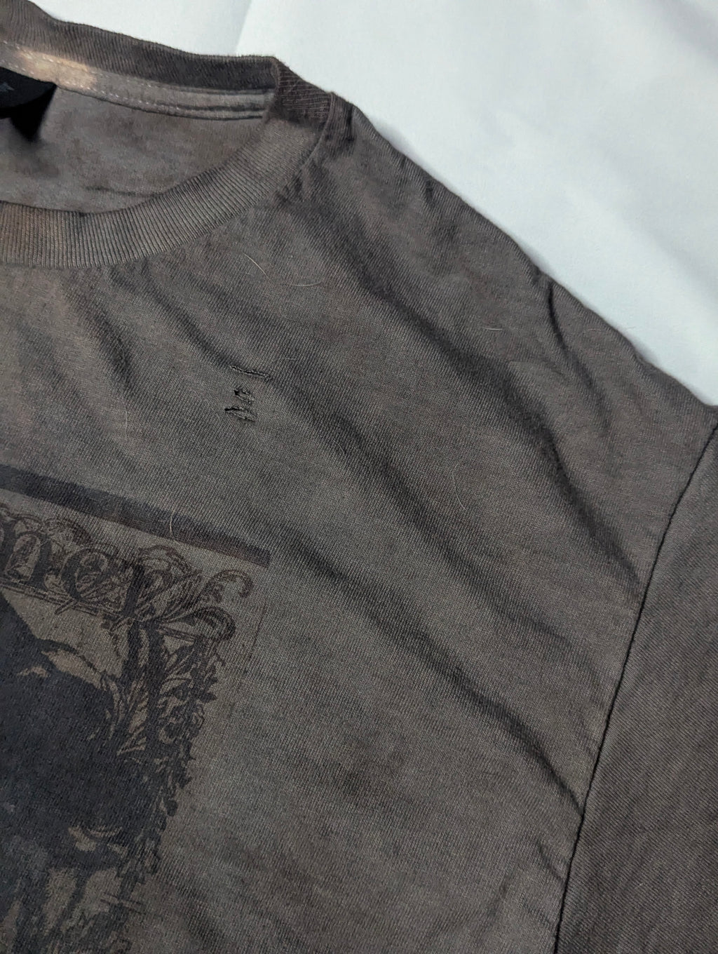 Brown and Gray Fade Skull Tee