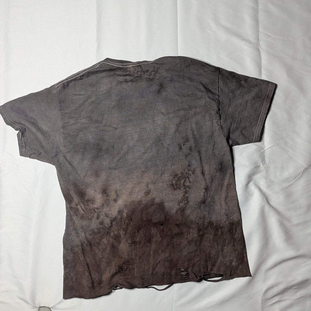 Brown and Gray Fade Skull Tee