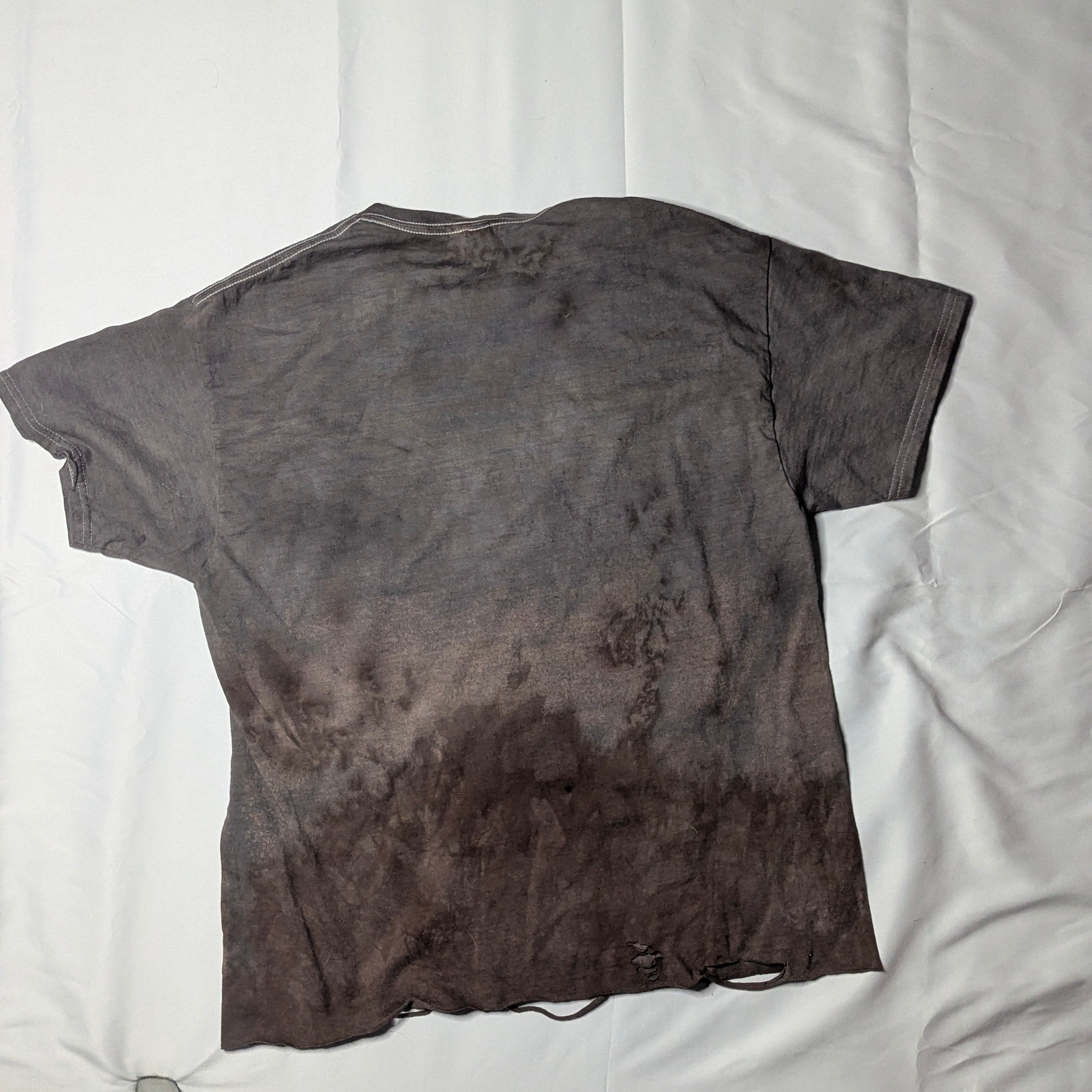 Brown and Gray Fade Skull Tee