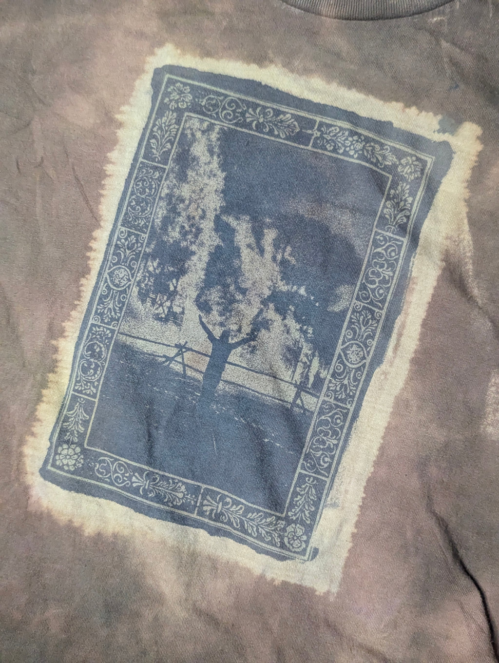 Brown Burning Man Tee