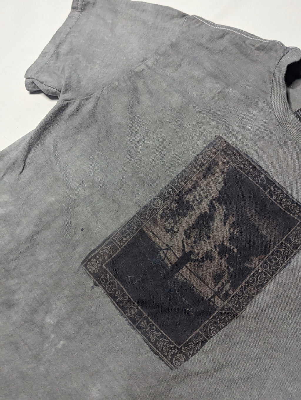 Gray Burning Man Tee