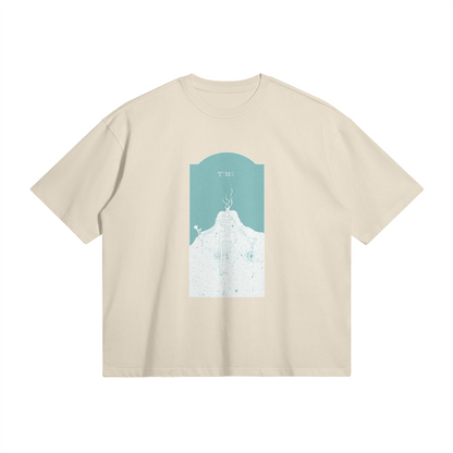 Teal Time Oversized Trimmed Tee