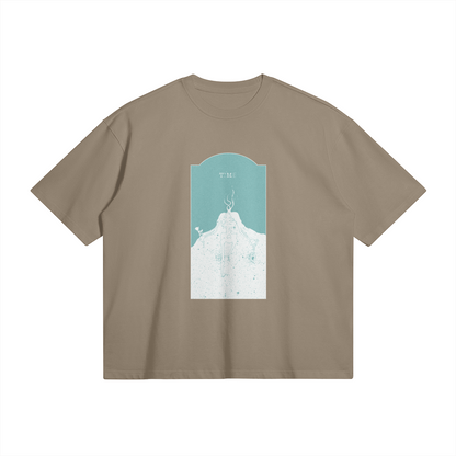 Teal Time Oversized Trimmed Tee